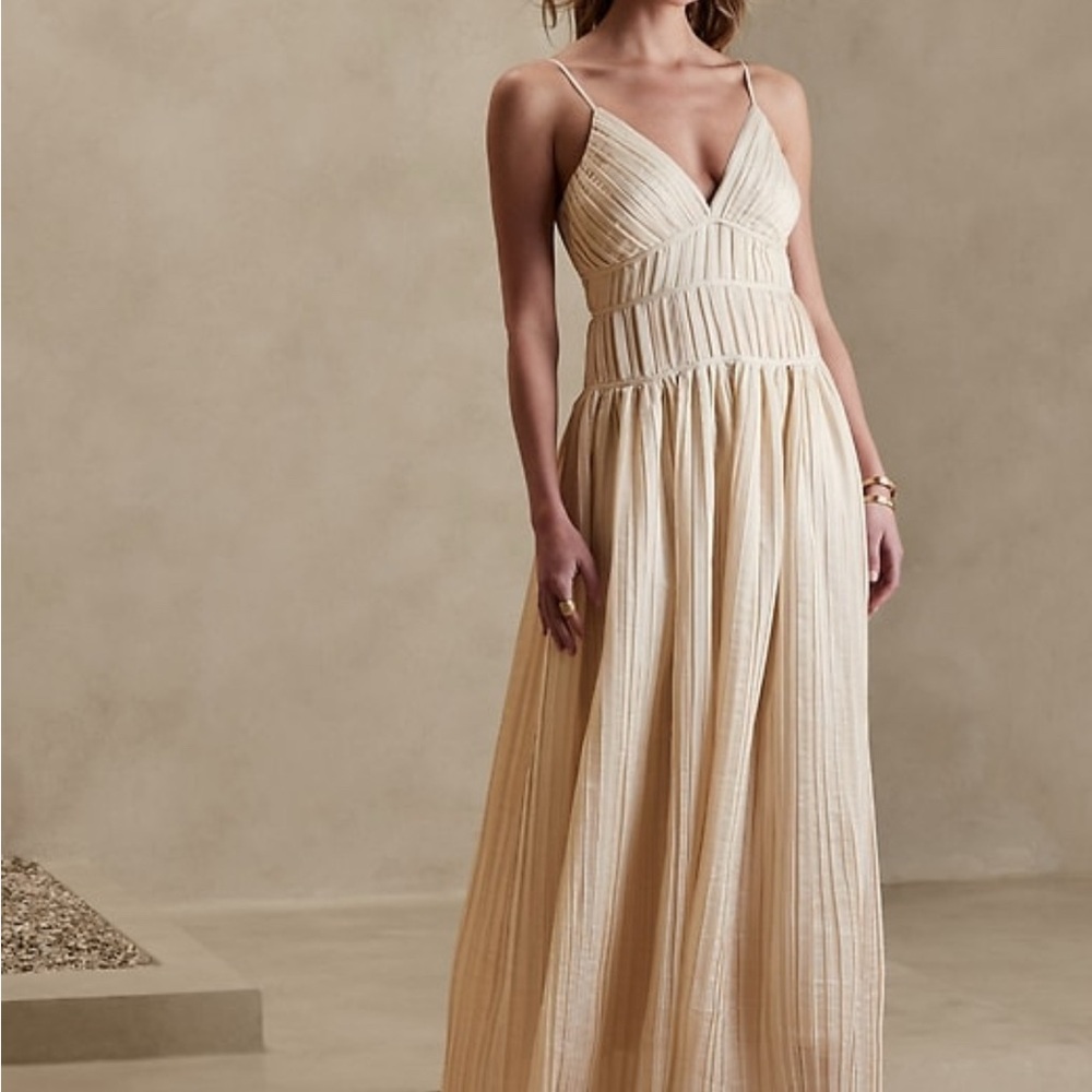 Banana Republic Cream Maxi Dress